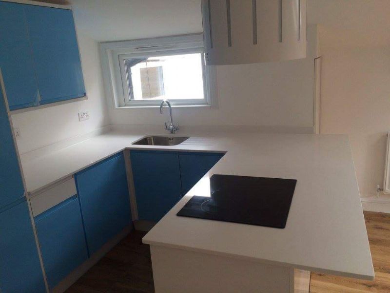 Mtstones white quartz worktop.