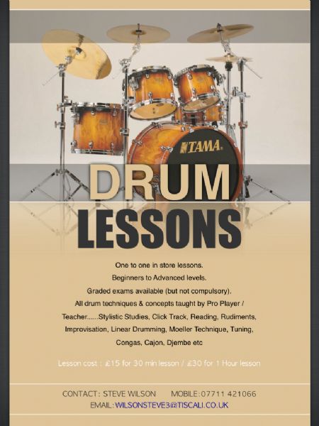 Drum Lessons Program Drum Lesson Posters