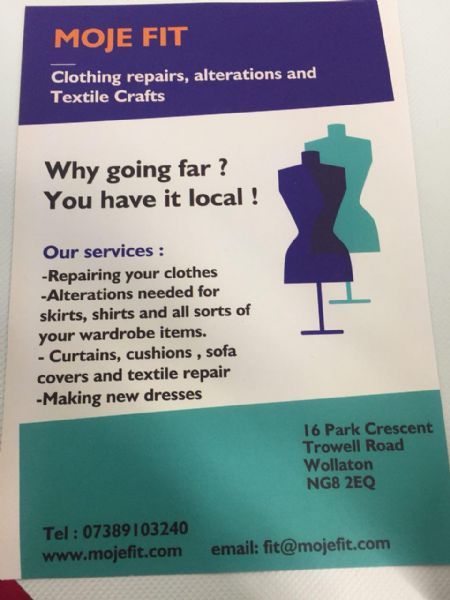moje fit clothing alteration company in wollaton nottingham uk alteration flyer