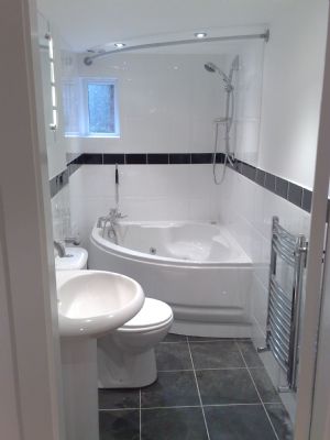 Bathroom in a basement
