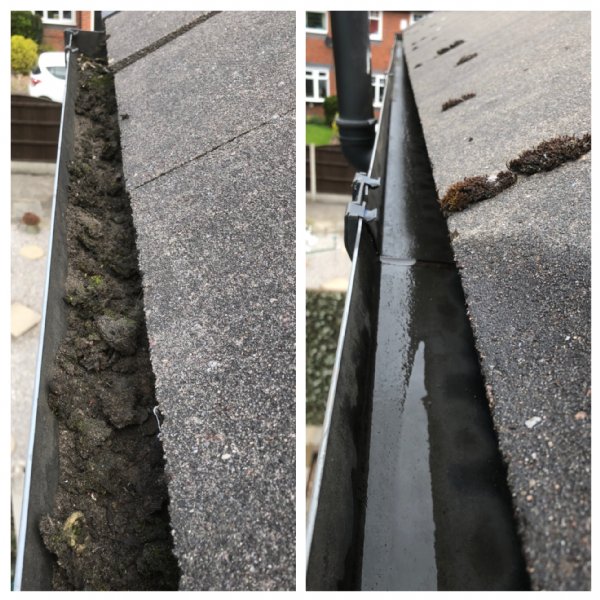 Gutter Cleaning on a residential property.