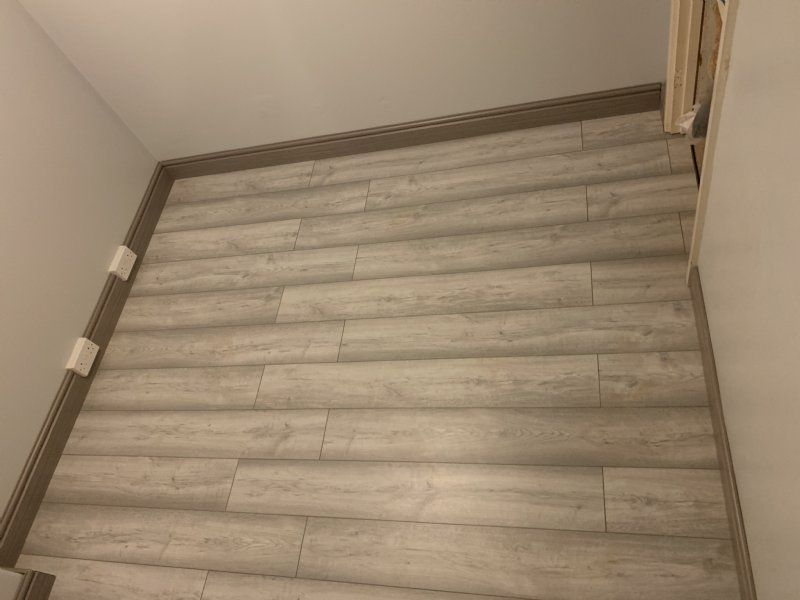 Laminated floor.