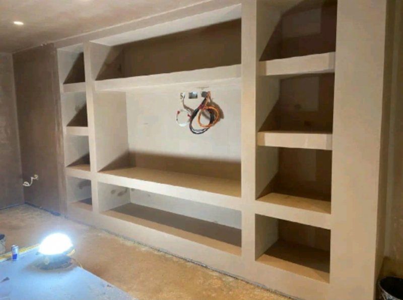 Plastering.