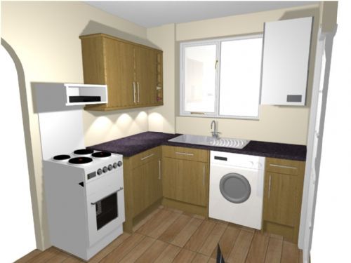 The proposed CAD drawing of small kitchen project -Kitchen installations in Bristol